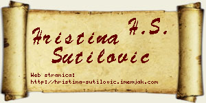 Hristina Šutilović vizit kartica